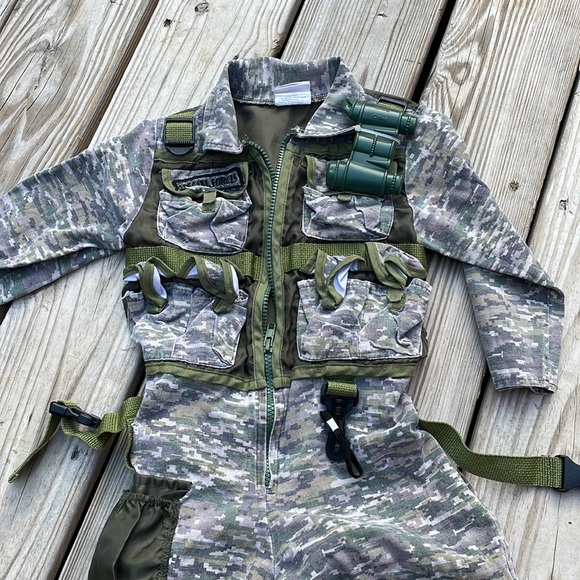 KIDS Special Forces Military Jumpsuit  Costume Size 3-4 - Picture 5 of 13